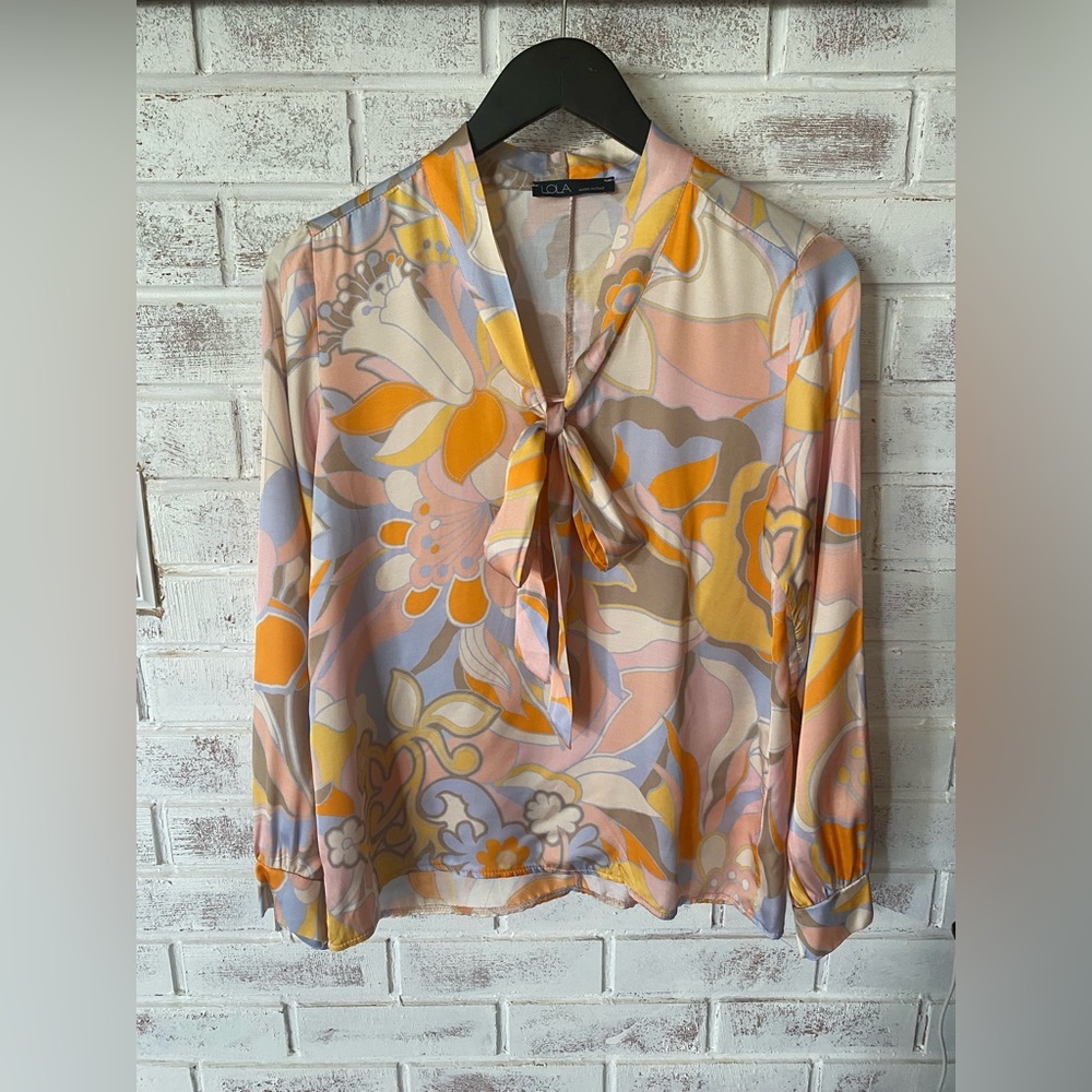 LOLA | Modern Silk and Viscose blouse. Made in Italy. Size Medim.